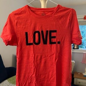 J crew “Love” graphic T